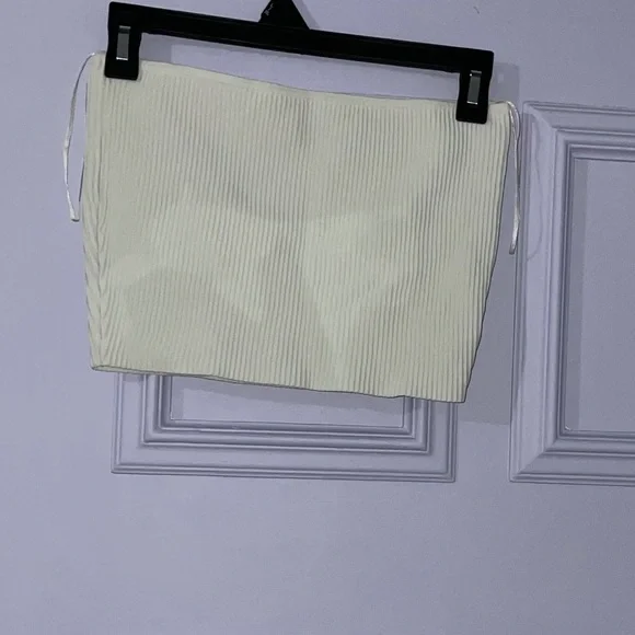 Pacsun L.A Hearts White Ribbed Tube Top Size Small - Picture 3 of 6